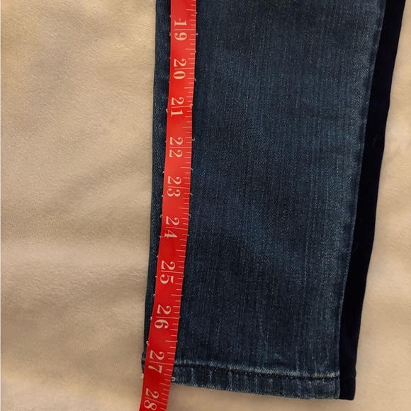 Madewell 9” Skinny Jeans Velvet Tuxedo Stripe Edition Beattie Wash Size 27 - Picture 4 of 5